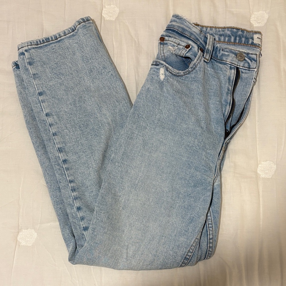 Abercrombie & Fitch Light Wash Straight Leg Jeans